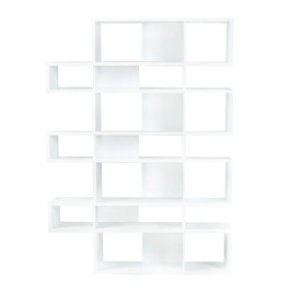 Witte design boekenkast 220 cm