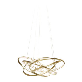 Gouden LED hanglamp met 5 ringen