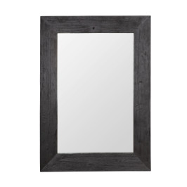 Spiegel met zwarte houten rand