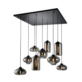 Zwarte design hanglamp vierkant