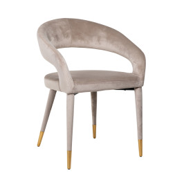 Velvet design stoel met open rug