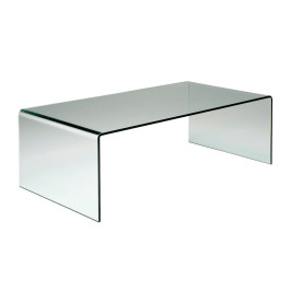 Salontafel gebogen glas 120 cm