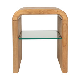 Nachtkastje gebogen eiken