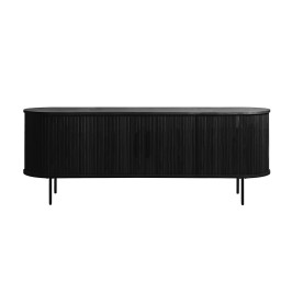 Zwart tv-meubel ovaal 150 cm