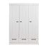 Witte kledingkast 3-deurs met lades