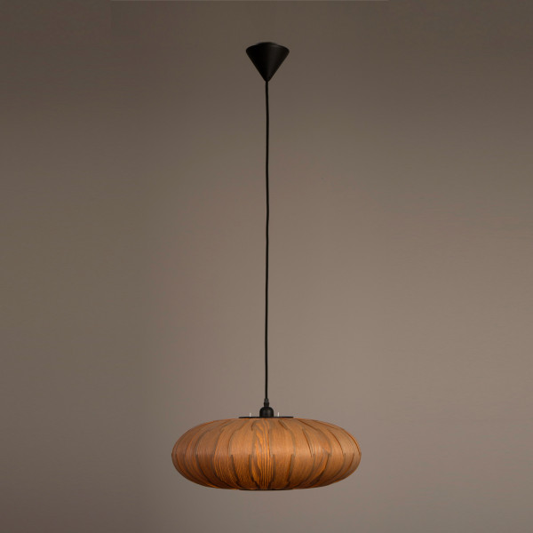 Compatibel met Vervloekt Heerlijk Dutchbone Bond Oval | Moderne design hanglamp hout | 5300051