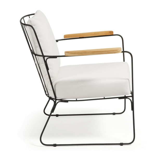 Regeneratie binnenkort mengen Kave Home Hepburn Metalen fauteuil beige LaForma Rubpeh C810J12 | LUMZ