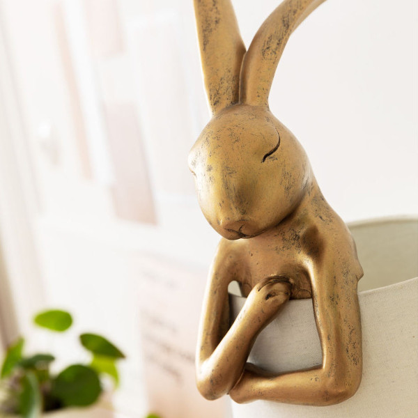 Zending Teken een foto Maestro Kare Design Rabbit Gold | Tafellamp konijnfiguur goud | 61598 | LUMZ