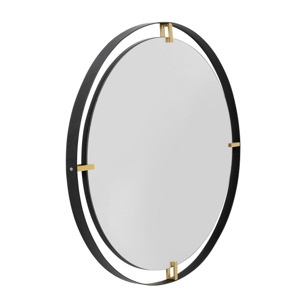 Kare Betsy | Ronde spiegel zwart goud 90 cm | | LUMZ