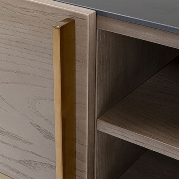 dubbel toezicht houden op veel plezier Kare Design Cesaro | Tv-meubel marmer, hout en koper 85859
