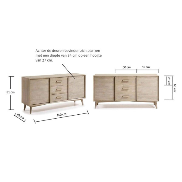 Belachelijk Fractie koud Modern dressoir hout Wonder 160 | Onlinedesignmeubel.nl