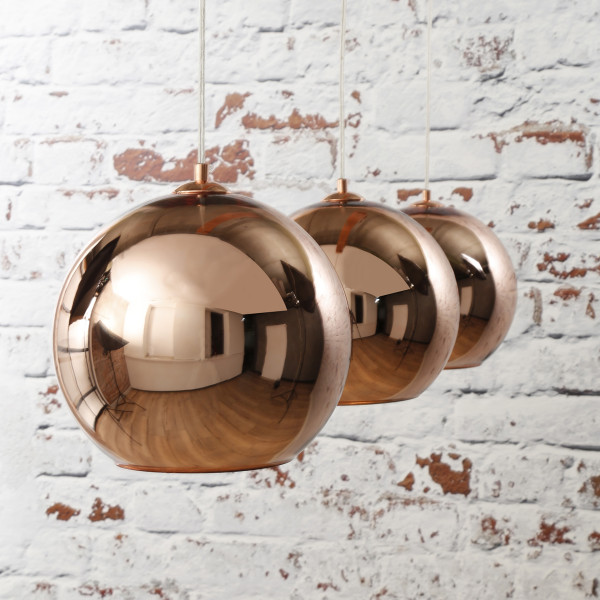 Hanglamp koperen bollen glas | Silko | LUMZ