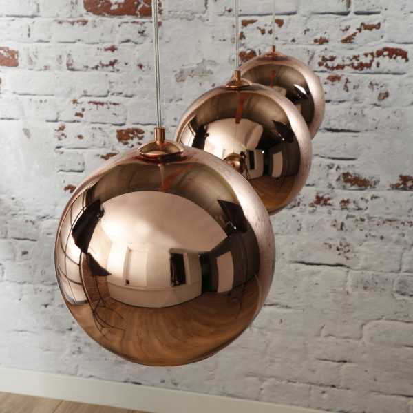 Hanglamp koperen bollen glas Santa Silko | LUMZ