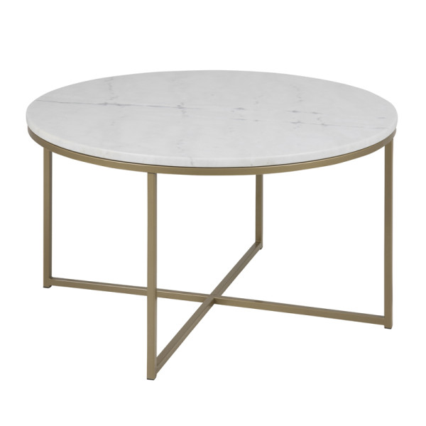 Ongekend Ronde salontafel met marmer blad wit | Bodio Marmor | LUMZ AV-62