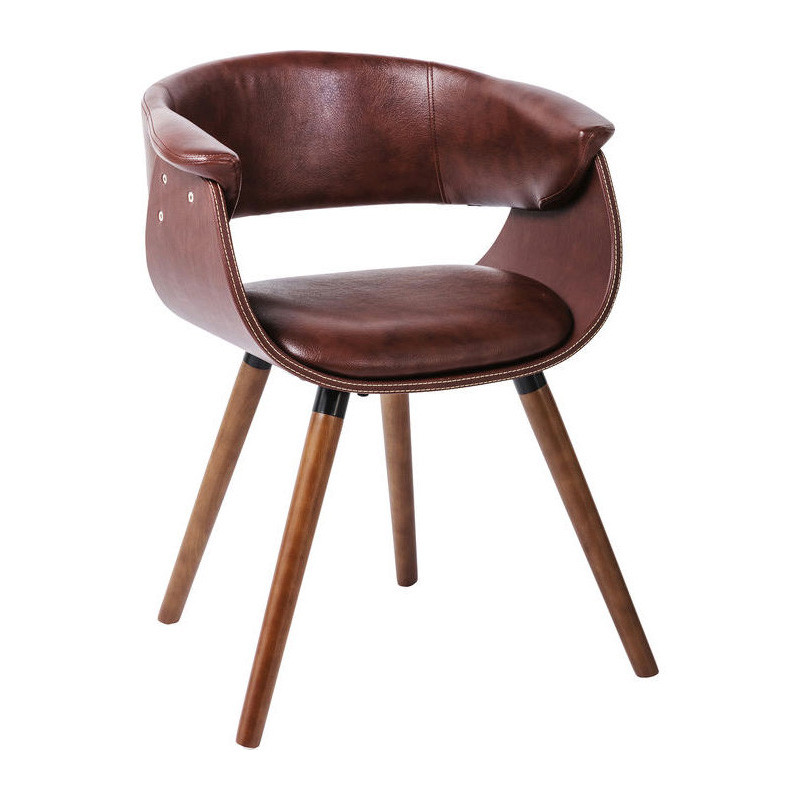 Woestijn Echter Rendezvous Kare Design Monaco | Vintage stoel bruin leer | 81837 | LUMZ