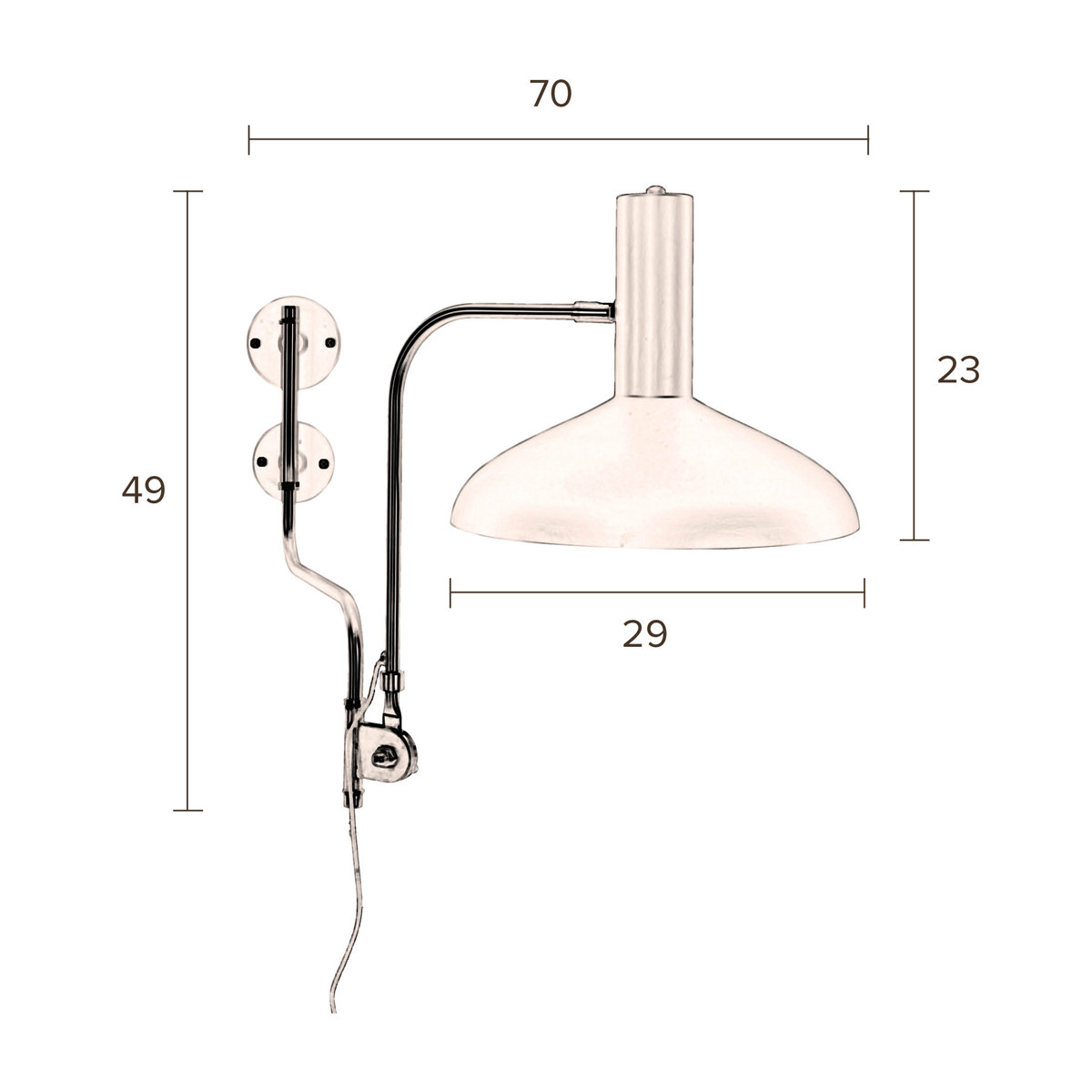 goedkoop Dekbed volume Dutchbone Devi | Metalen wandlamp | 5400008 | LUMZ