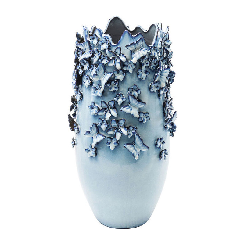 Verhuizer drijvend eeuwig Kare Design Butterflies | Vaas Delfts blauw met vlinders | 60464 | LUMZ