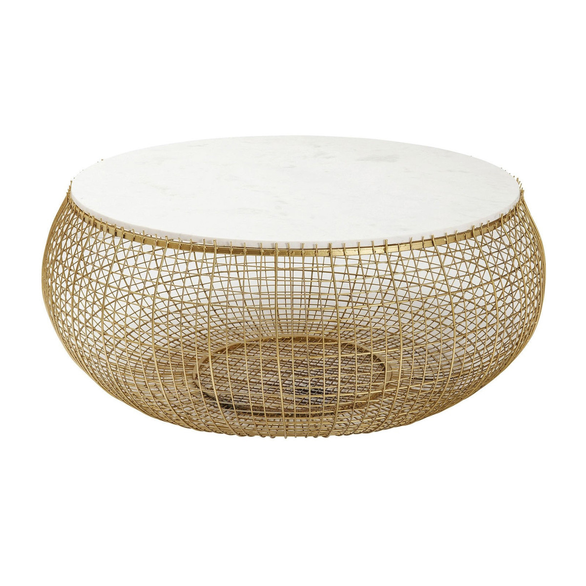 Dakraam passend Defilé Kare Design Cesta | Salontafel goud met wit marmer | 84062