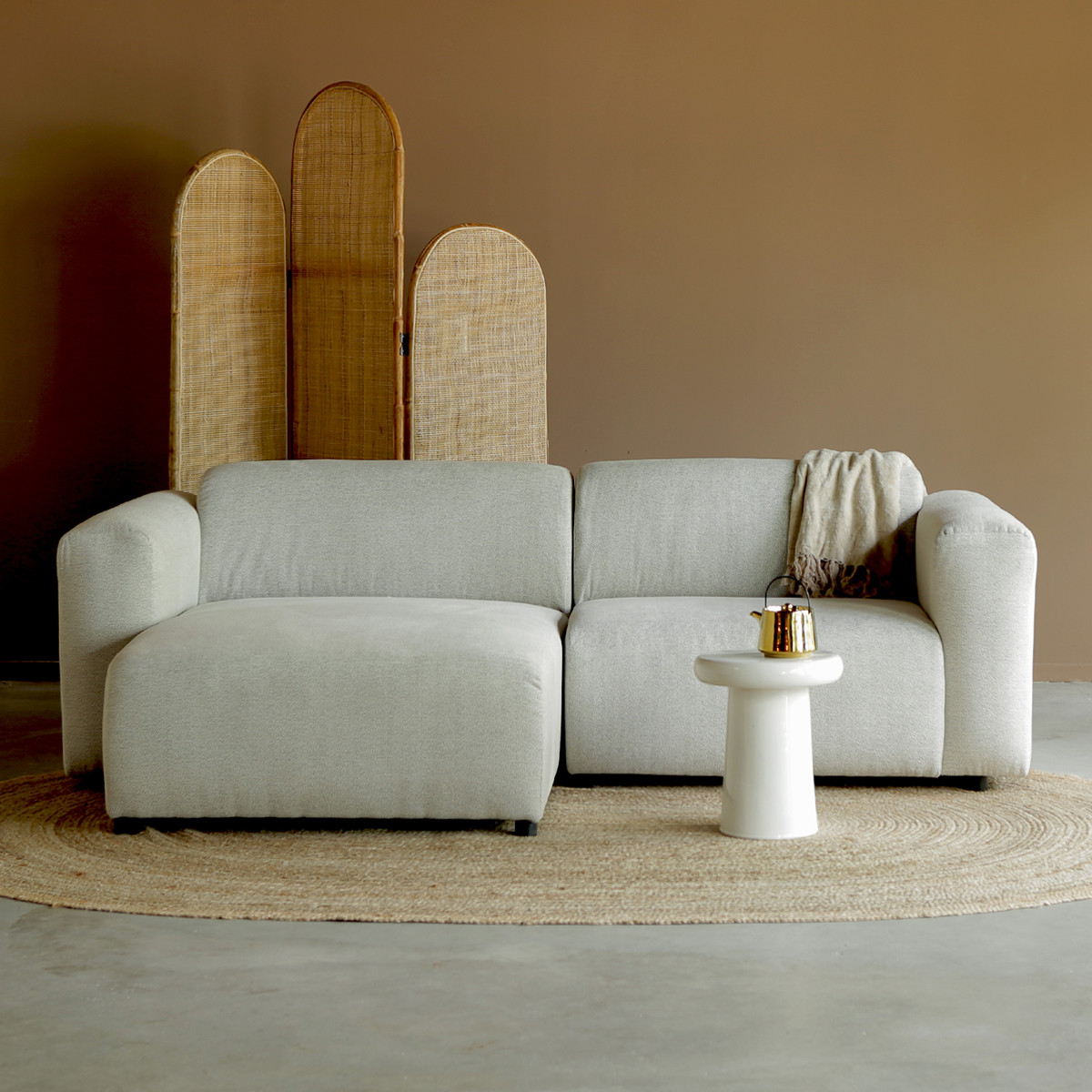 patroon optioneel Modernisering Vivilla Flores | Kleine hoekbank met divan links | LUMZ