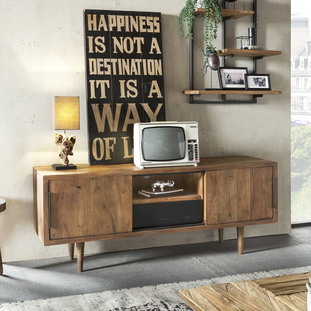 Verbazingwekkend Retro tv-meubel van acaciahout | Lavis Retro 50s | LUMZ RD-87