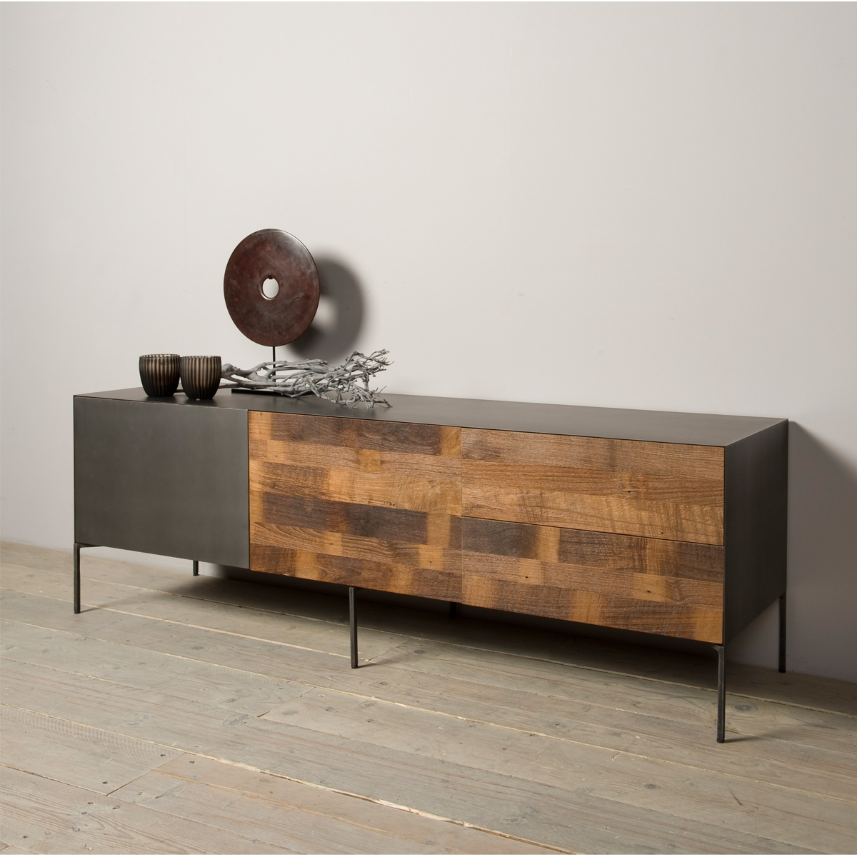 energie Een nacht Bekend Tower Living Pandora | Tv-meubel metaal en hout | MX 0013