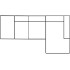 Open Eiland Groot links + 1,5 zits zonder armen + Long Chair Groot rechts - 98/161 x 282 cm - +€ 2.482,00